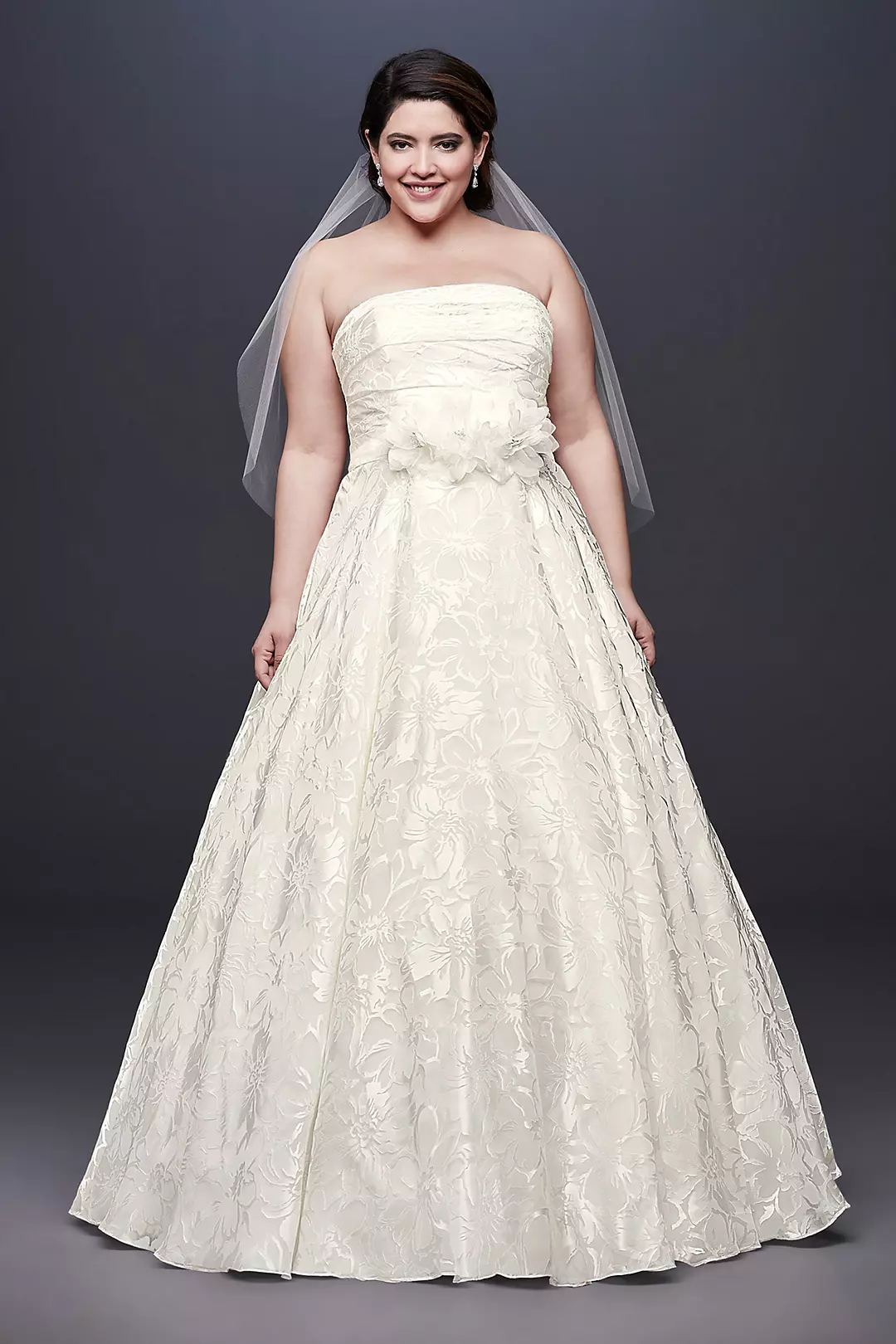 As-Is Printed A-line Plus Size Wedding Dress Image