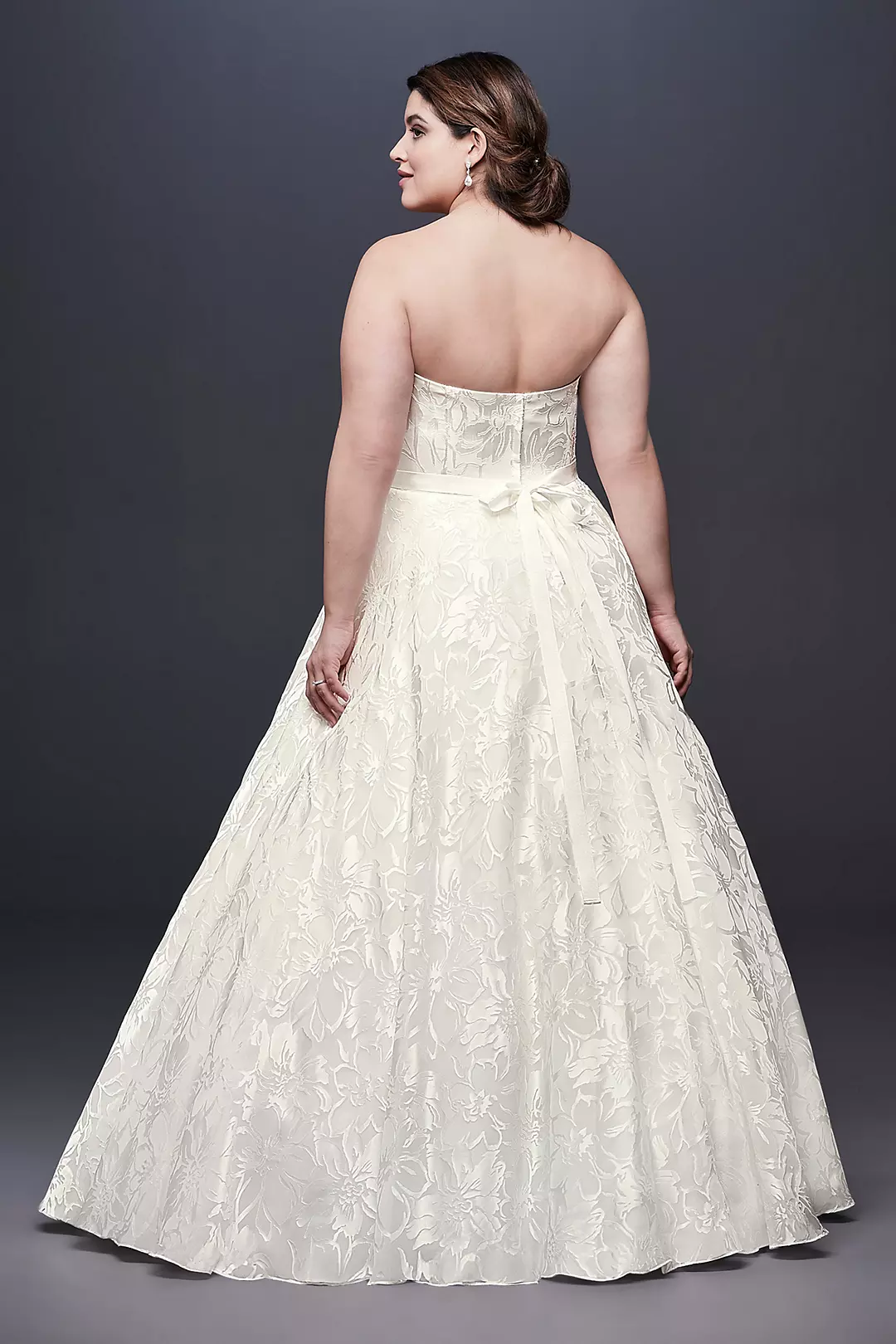 As-Is Printed A-line Plus Size Wedding Dress Image 2