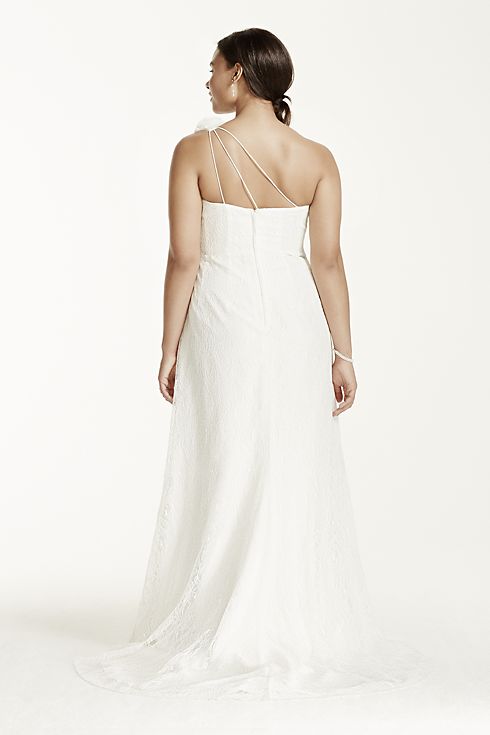 As-Is Plus Size One Shoulder Wedding Dress Image 2