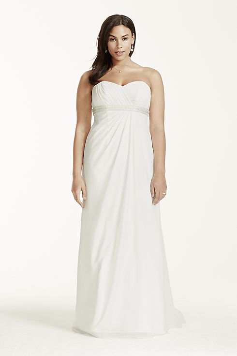 As-Is A-Line Plus Size Wedding Dress with Beading Image 1