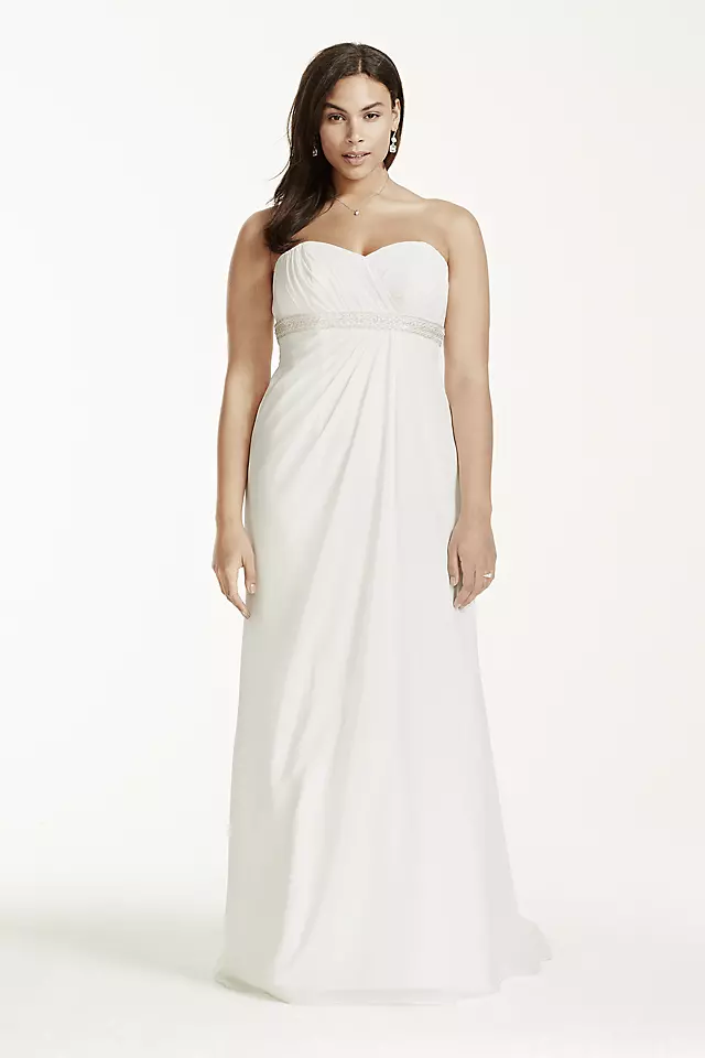 As-Is A-Line Plus Size Wedding Dress with Beading Image