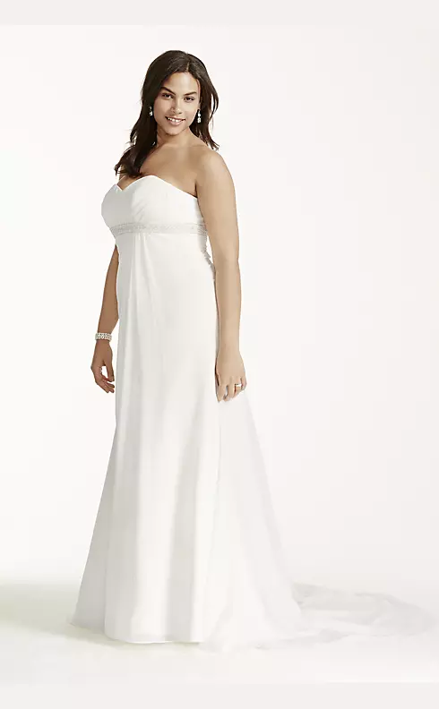 As-Is A-Line Plus Size Wedding Dress with Beading Image 3