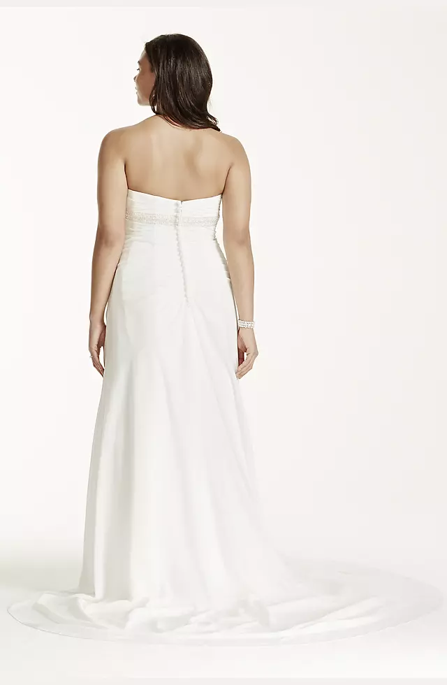 As-Is A-Line Plus Size Wedding Dress with Beading Image 2