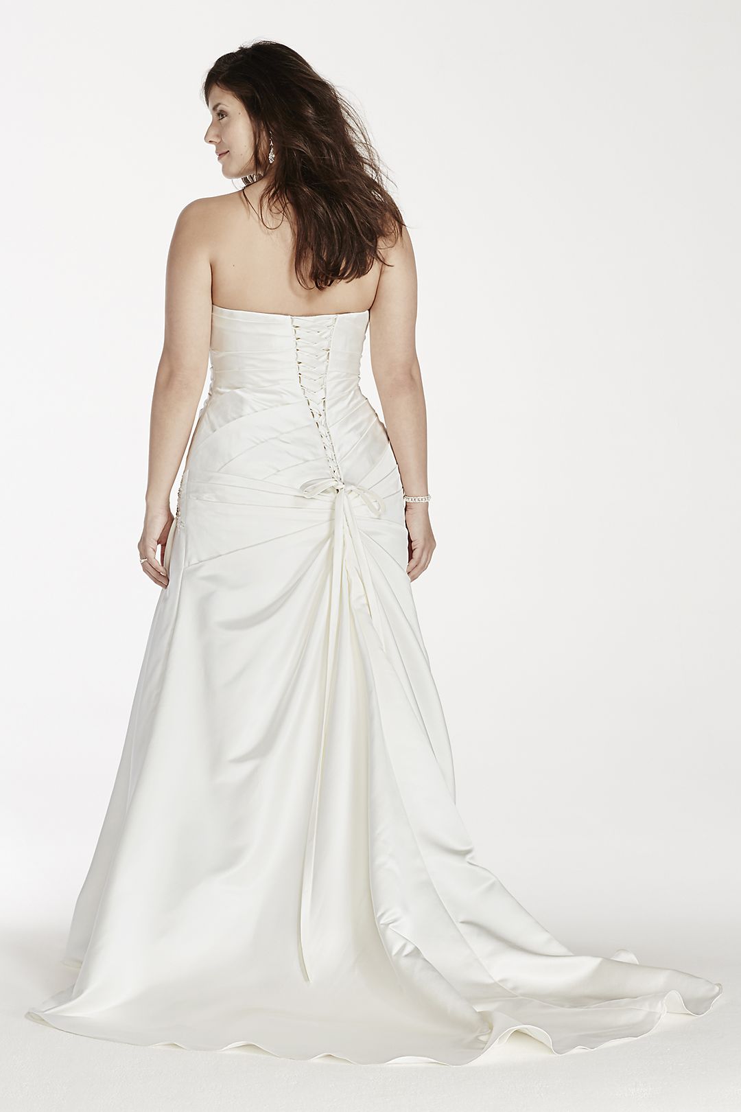 As-Is Plus Size Wedding Dress with Side Drape Image 2