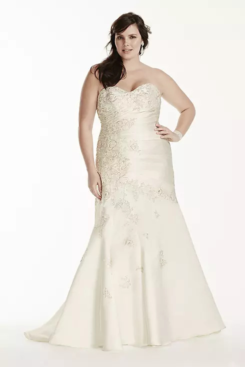As-Is Plus Size Wedding Dress with Lace Applique Image 1