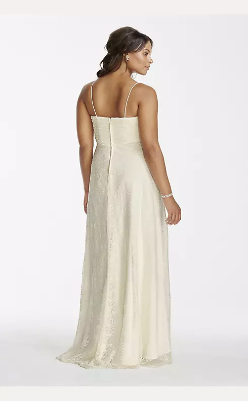 As-Is Spaghetti Strap Lace Plus Size Wedding Dress Image 2