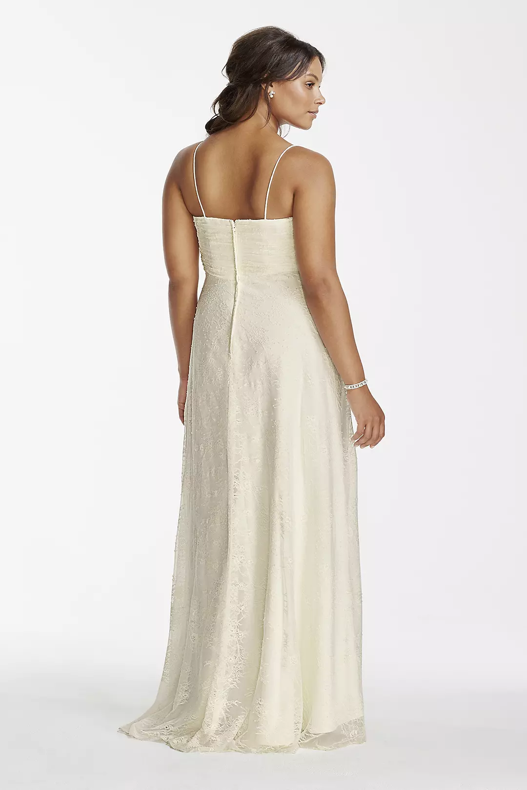Spaghetti Strap Lace Plus Size Wedding Dress Image 2
