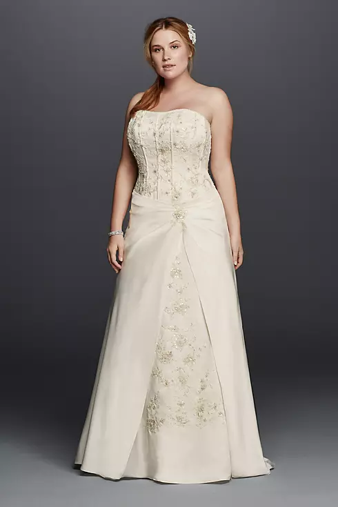 As-Is A-line Plus Size Wedding Dress with Corset Image 1