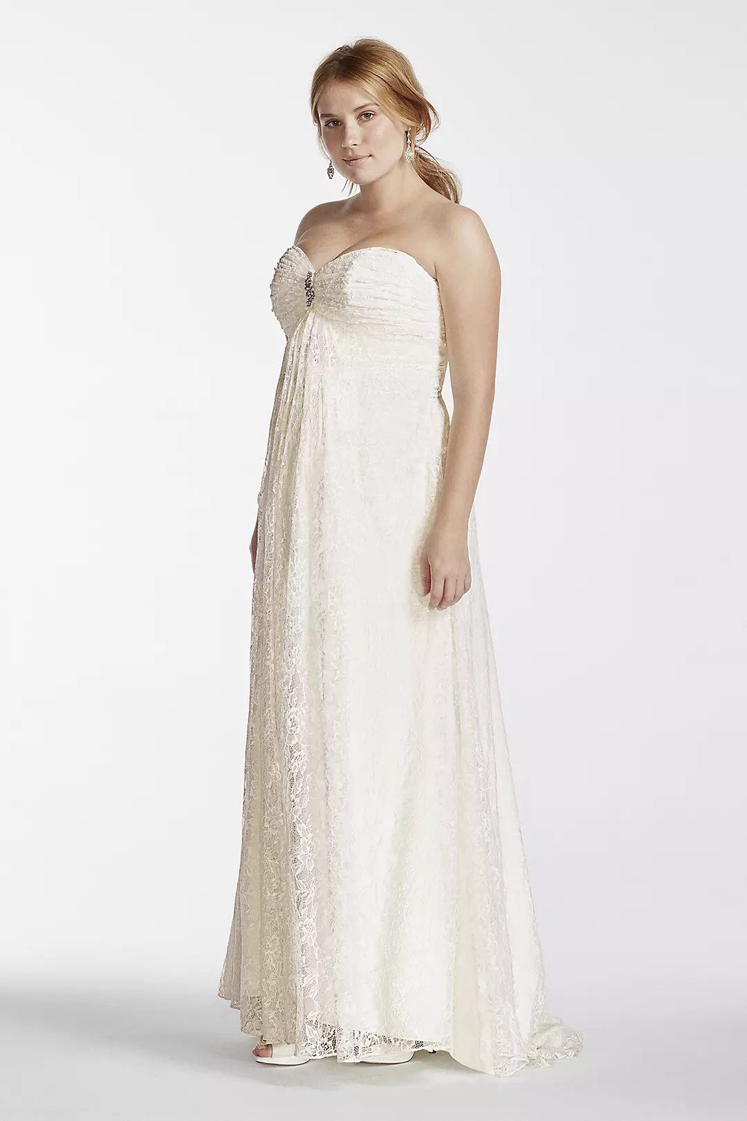 Strapless A-Line Wedding Dress with Empire Waist Image