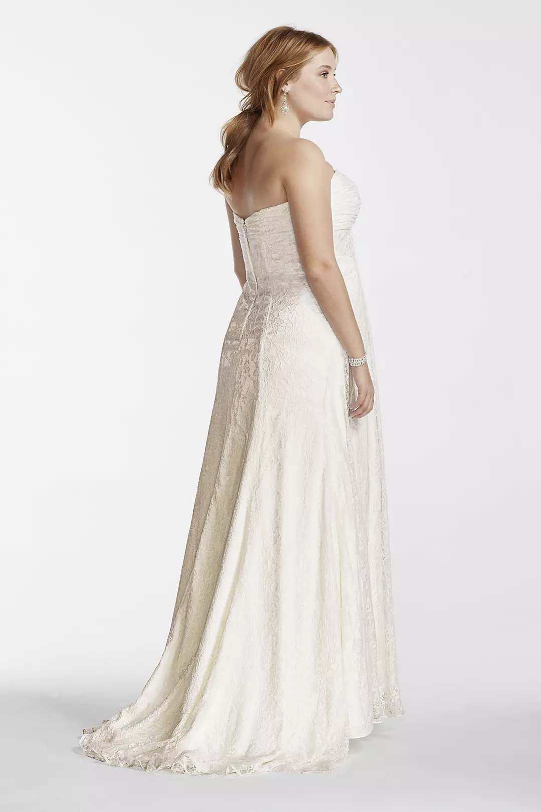 Strapless A-Line Wedding Dress with Empire Waist Image 2