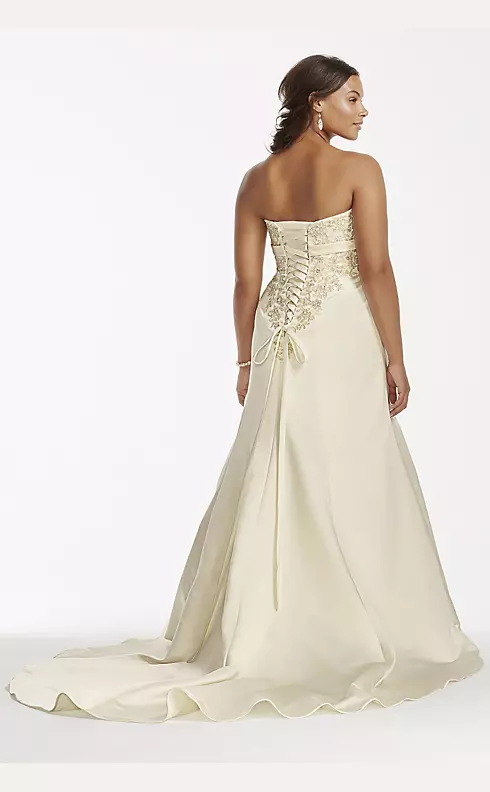 Lace Wedding Dress with Beaded Metallic Lace  Image 2