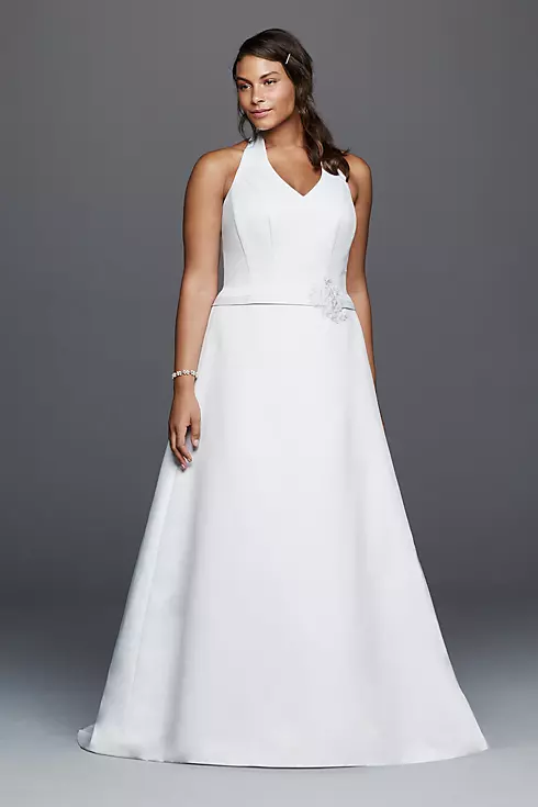 As-Is Halter V-neck Plus Size Wedding Dress Image 1