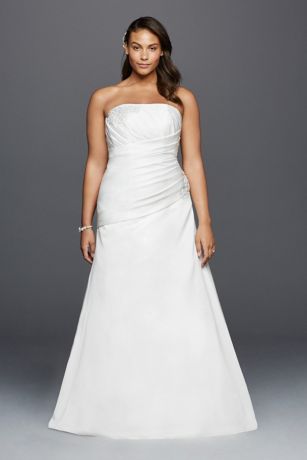 Ruched Dropped Waist Wedding Dress