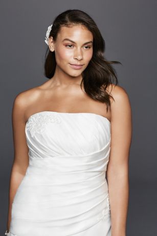 Ruched Dropped Waist Wedding Dress