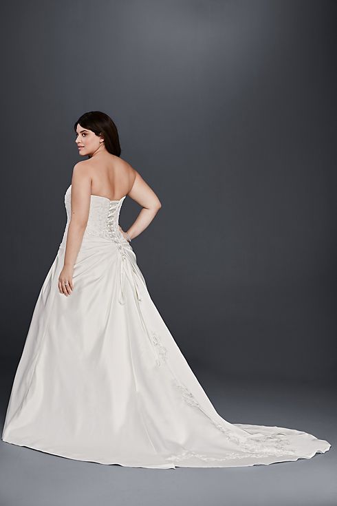 As-Is Draped Plus Size Corset Wedding Dress Image 2