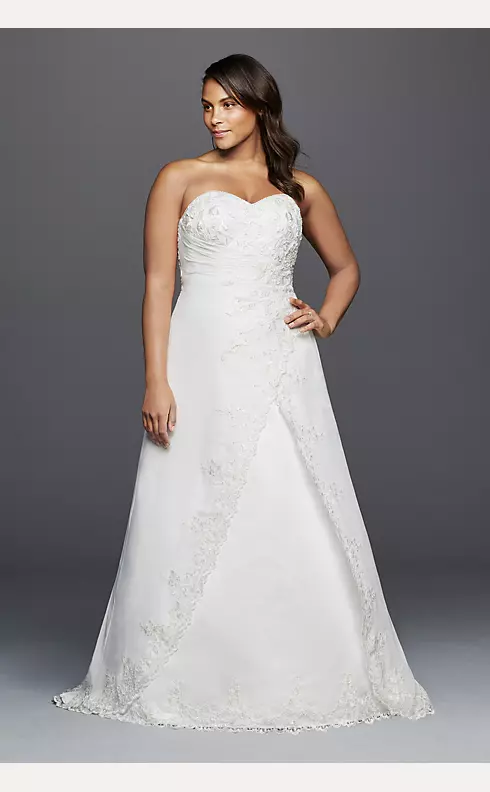 As-Is Strapless Chiffon Wedding Dress with Draping Image 1