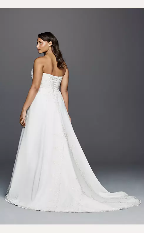 As-Is Strapless Chiffon Wedding Dress with Draping Image 2