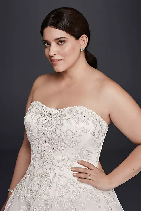 Tulle Plus Size Wedding Dress with Lace Appliques Image 3