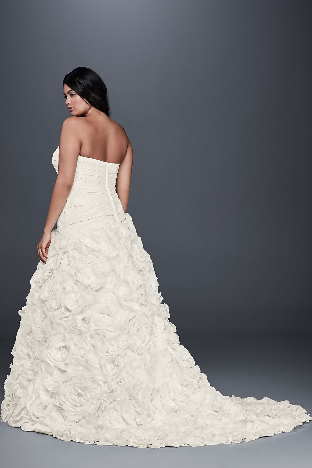 Rosette Skirt Wedding Dress Image 2