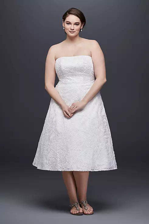 Soutache Lace Tea-Length Wedding Dress Image 1