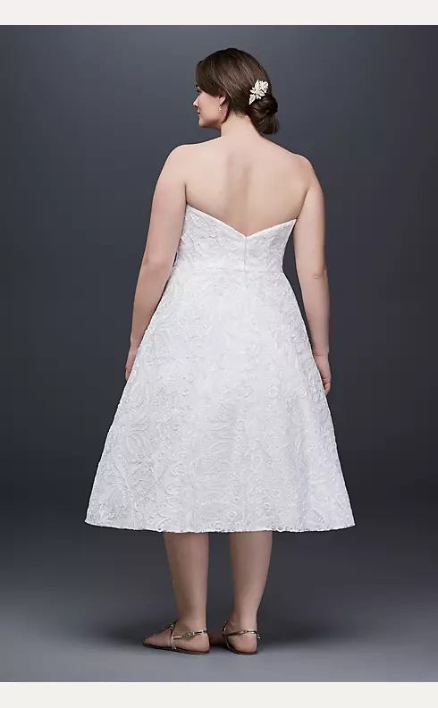Soutache Lace Tea-Length Wedding Dress Image 2