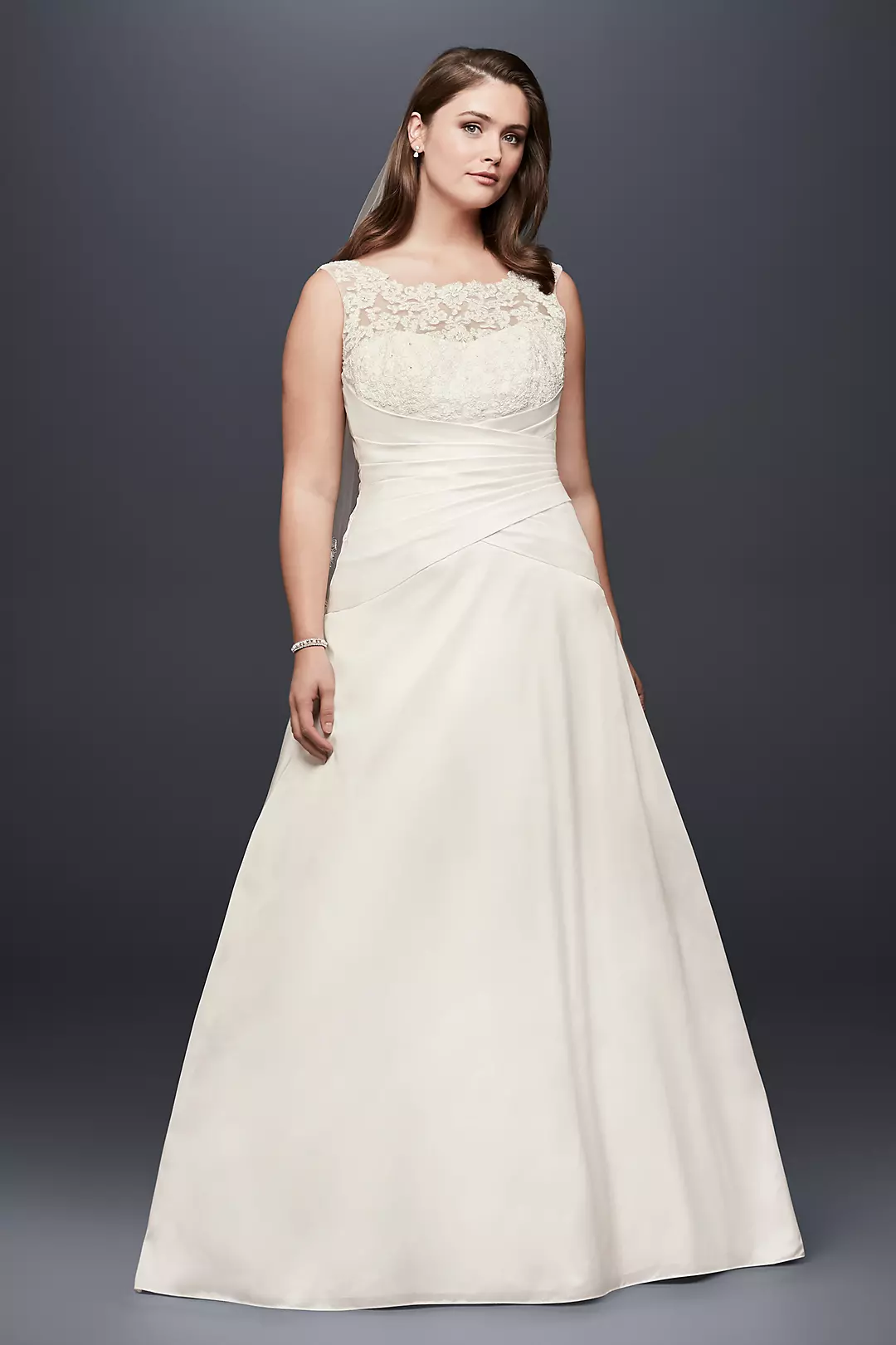 As-Is Taffeta Plus Size Wedding Dress Image