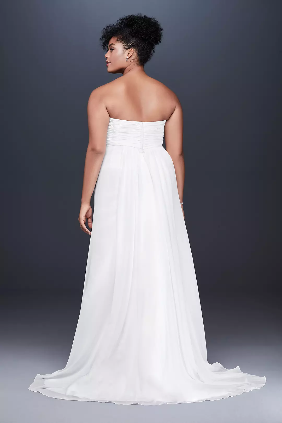 As - Is Pleated Chiffon Plus Size Wedding Dress Image 2
