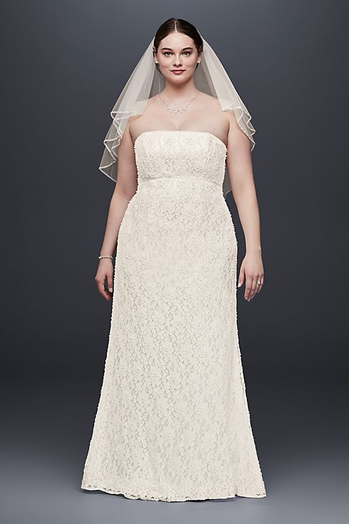 As-Is Lace Empire Waist  Plus Size Wedding Dress Image 1