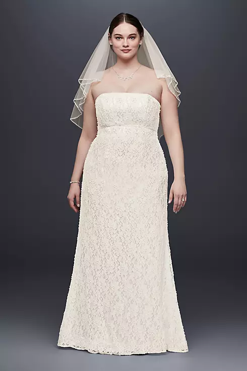 As-Is Lace Empire Waist  Plus Size Wedding Dress Image 1