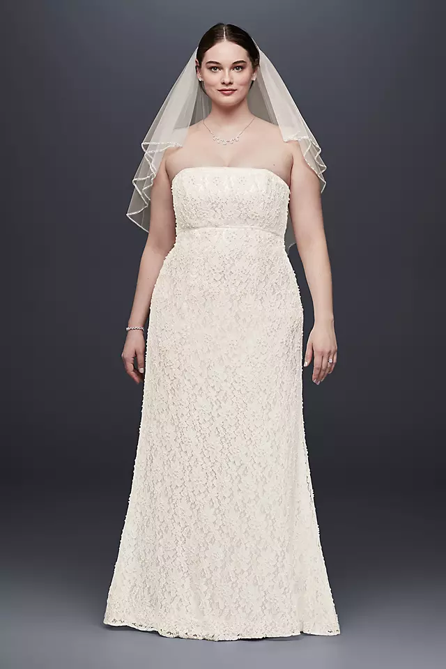 As-Is Lace Empire Waist  Plus Size Wedding Dress Image