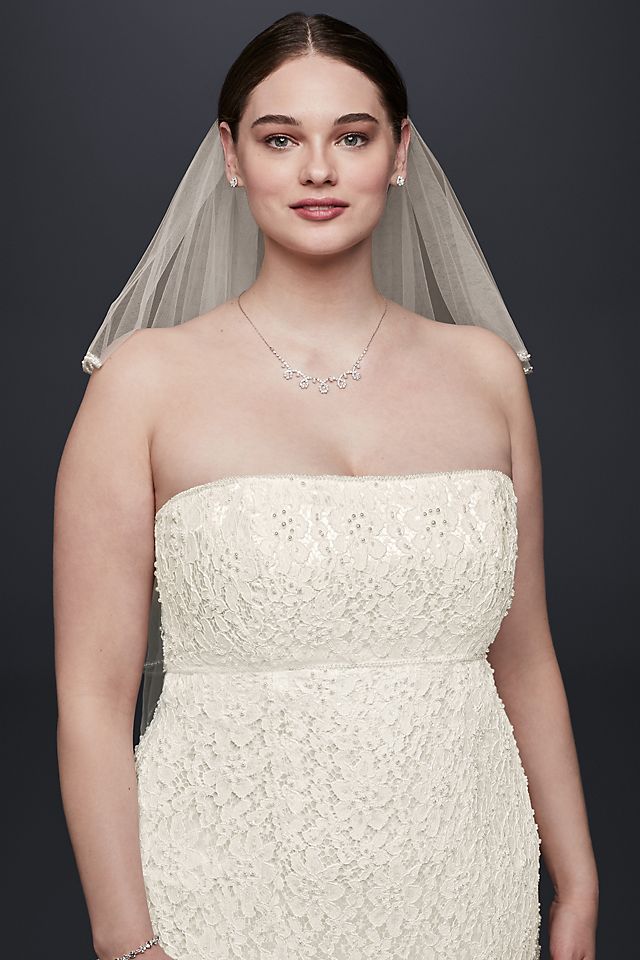 As-Is Lace Empire Waist  Plus Size Wedding Dress Image 3