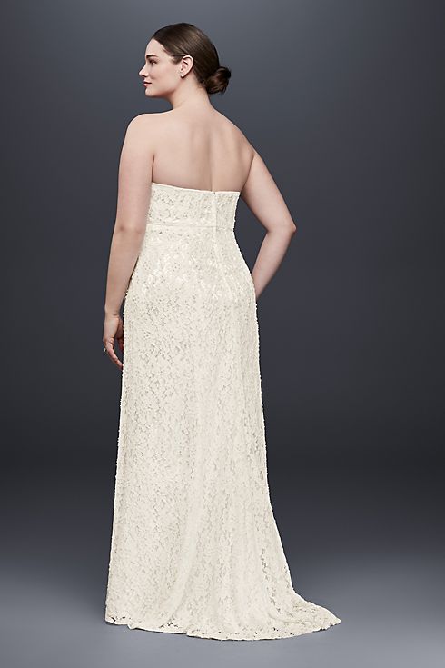 As-Is Lace Empire Waist  Plus Size Wedding Dress Image 2
