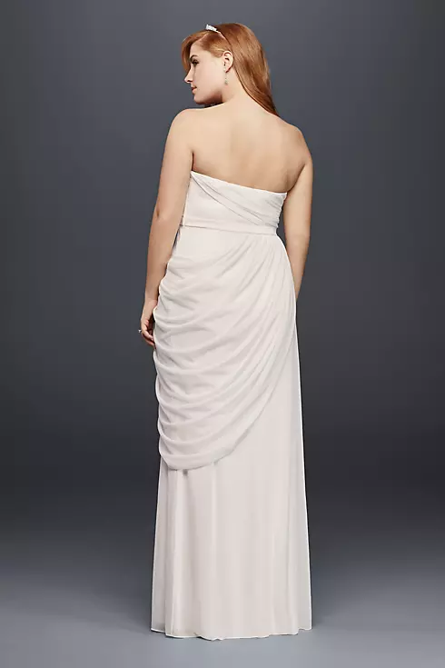 Sheath Wedding Dress with Beading and Side Drape  Image 2