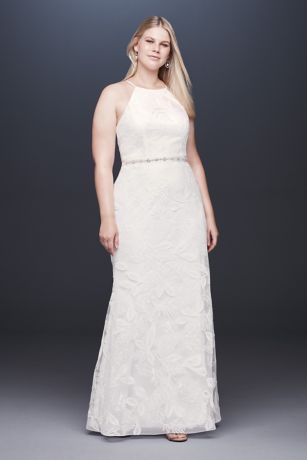 david bridal plus size white dresses