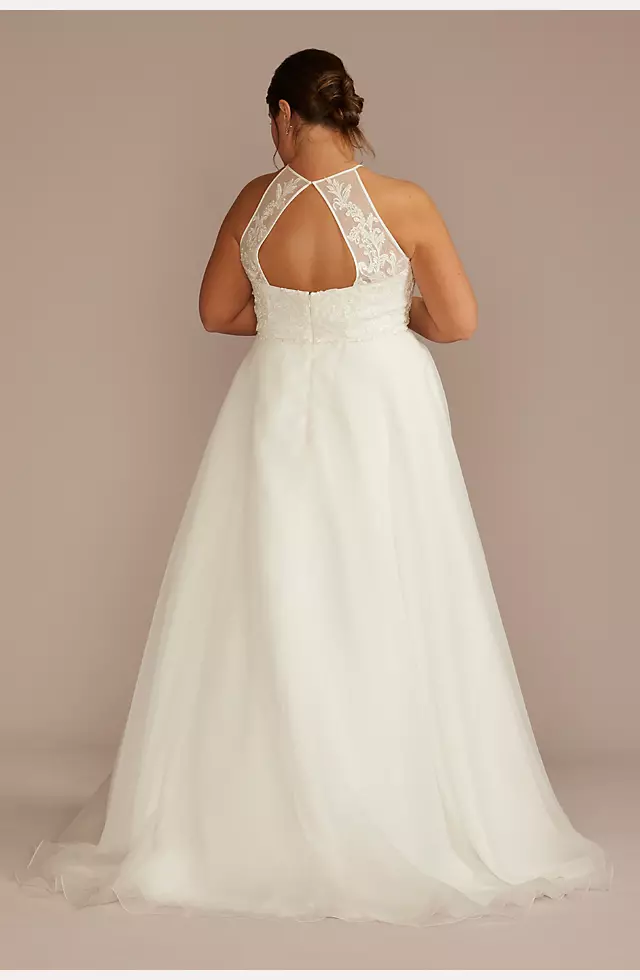 Embellished Halter Neck A-Line Wedding Dress Image 2