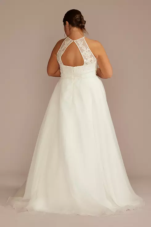 Embellished Halter Neck A-Line Wedding Dress Image 2