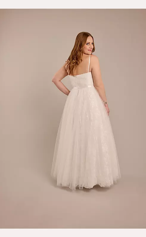 Strapless Lace and Tulle Corset Wedding Dress Image 3