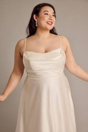 Strapless Satin Maxi Bridesmiad Dresses with Shawl Gold