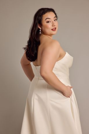 Strapless Satin Maxi Bridesmiad Dresses with Shawl Turquoise