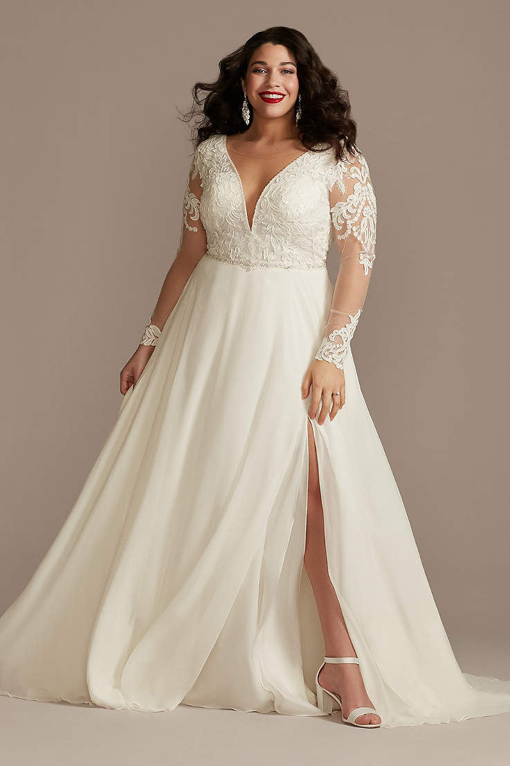 Plus Size Wedding Dresses with Sleeves ...