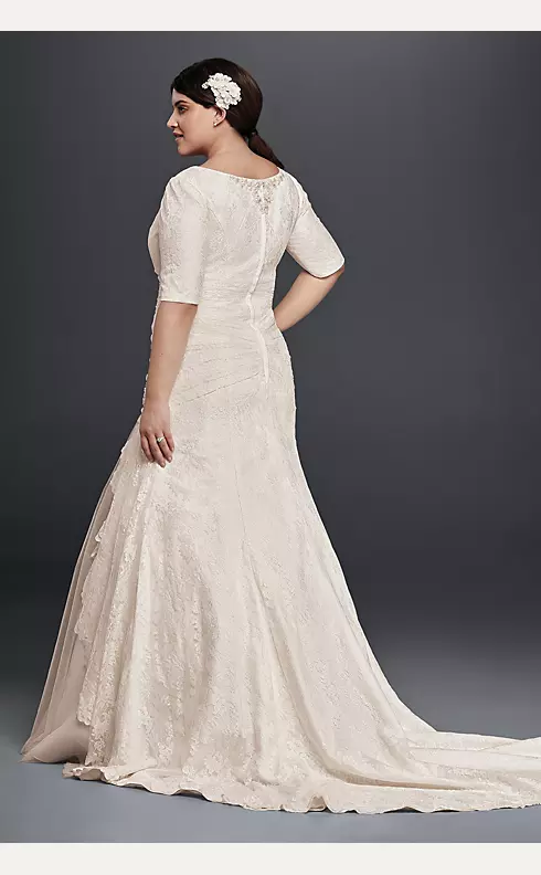 A-line Lace Wedding Dress with Side Split Detail Image 2