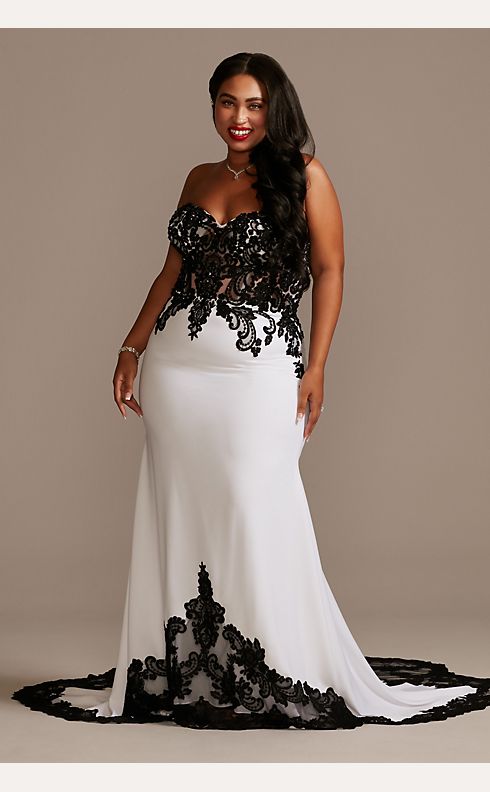 Sheer Bodice Lace Wedding Dress | David's Bridal
