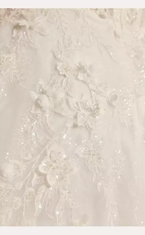 3D Floral Sweetheart Tank A-Line Wedding Dress Image 4