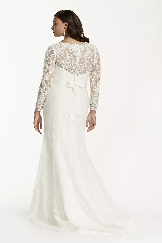 Long Sleeve Wedding Dress with Beaded Lace   Image 2