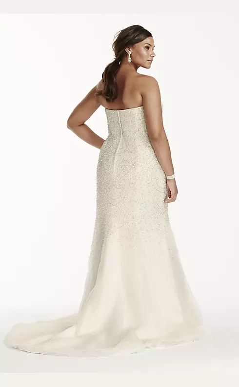 As-Is Crystal Beaded Tulle Fit and Flare Gown Image 2