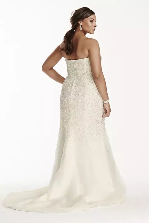 As-Is Crystal Beaded Tulle Fit and Flare Gown Image 2
