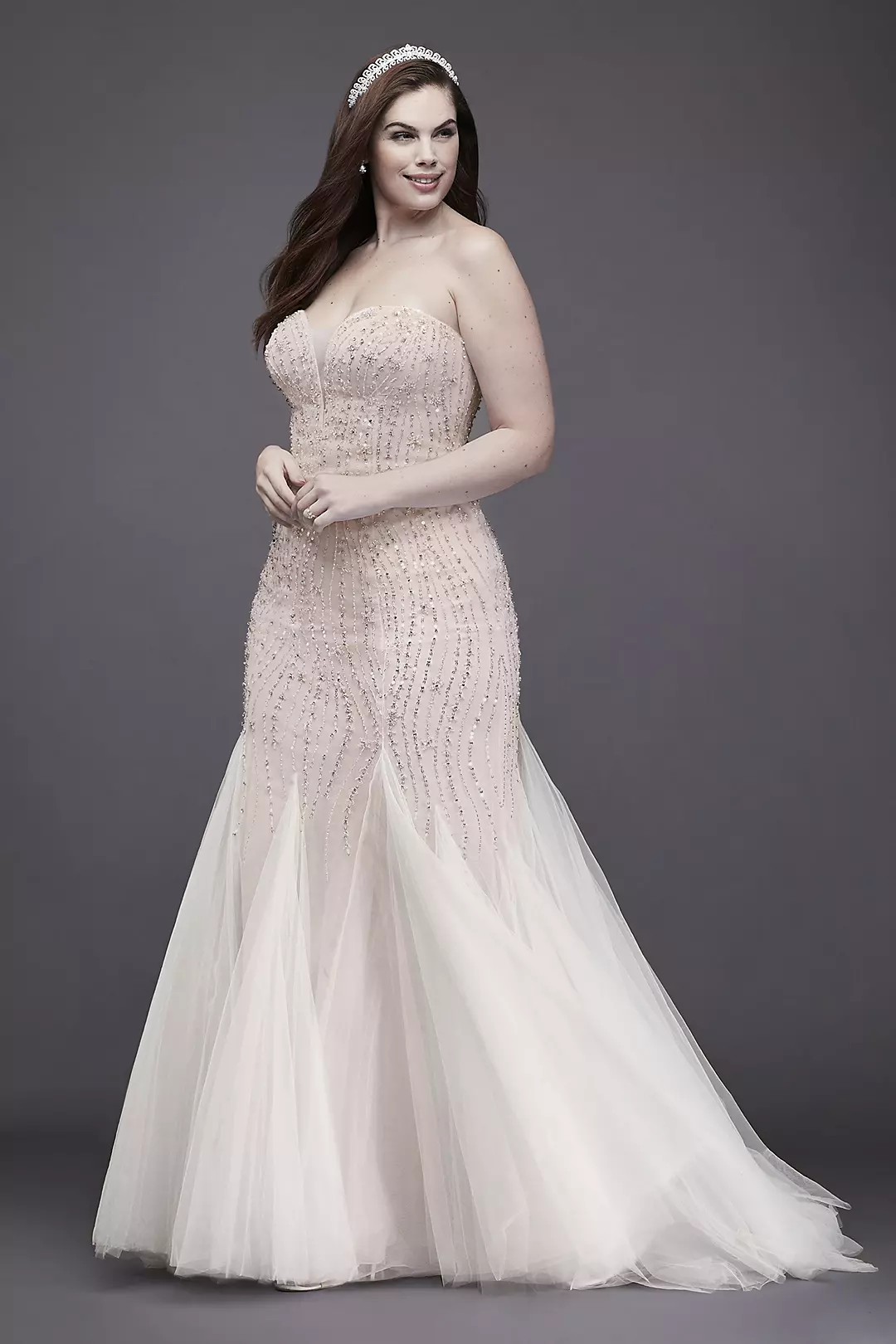 As Is Beaded iWedding Dress with Trumpet Skirt Image