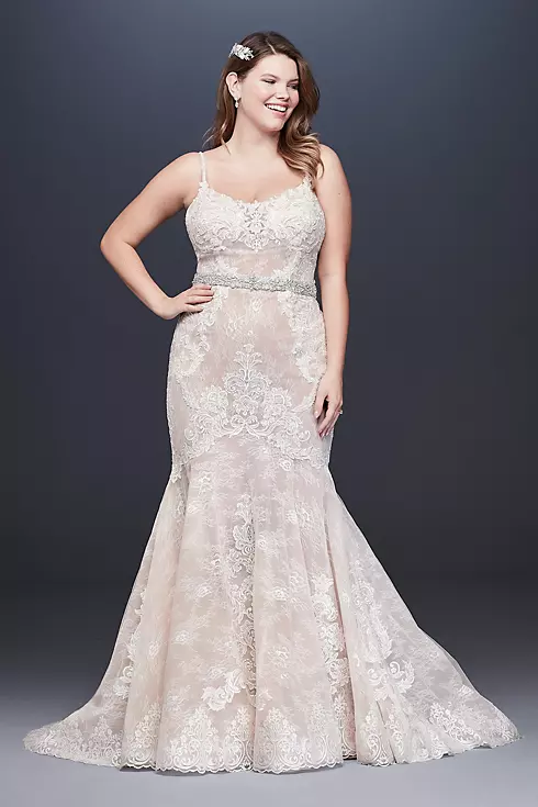 As Is Embellished Plus Size Lace Wedding Dress Image 1