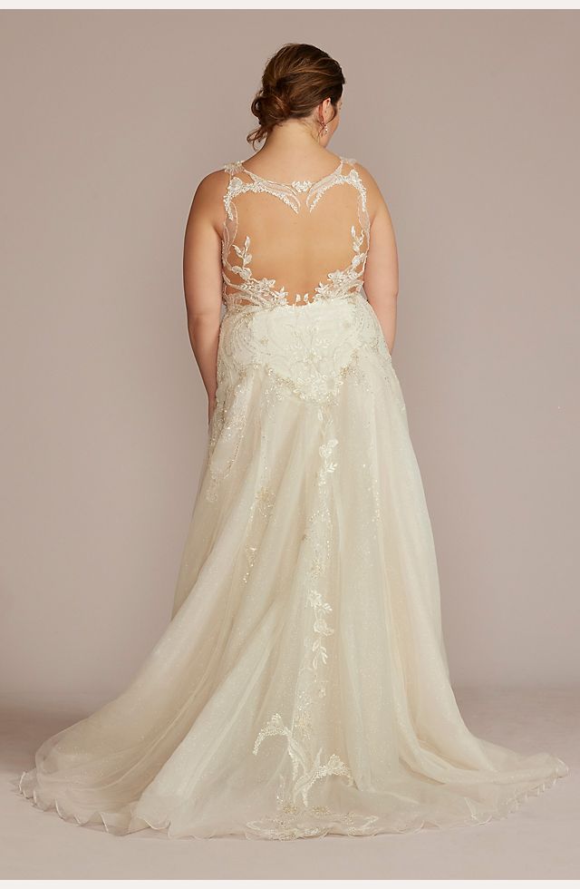 Drop Waist Beaded Applique Wedding Gown | David's Bridal