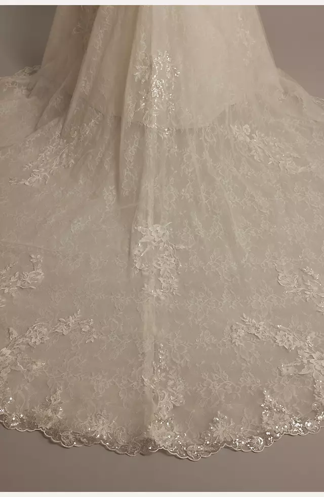 Lace Illusion Tank Mermaid Wedding Dress Image 5